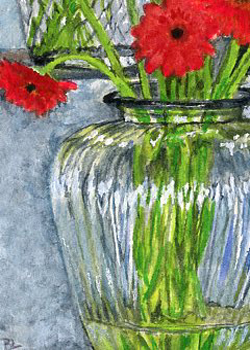 Floral 3 Beverly Larson Oregon WI watercolor  SOLD